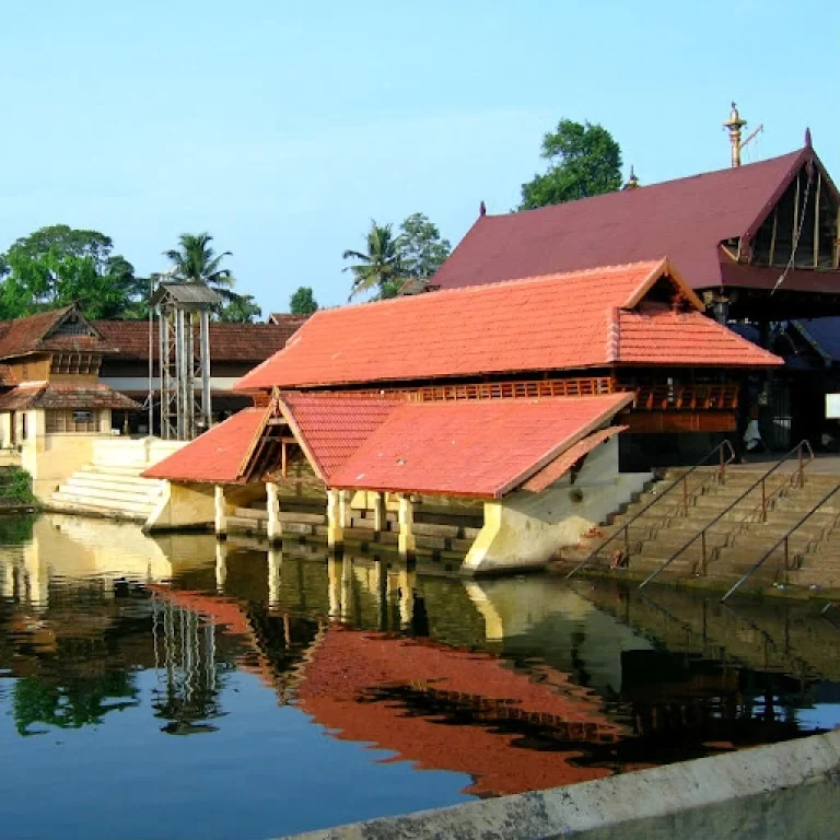 The iconic Ambalappuzha SRee Krishna Temple Alleppey, Kerala.