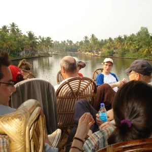 Sunset on Alleppey backwaters during 3 hour houseboat tour